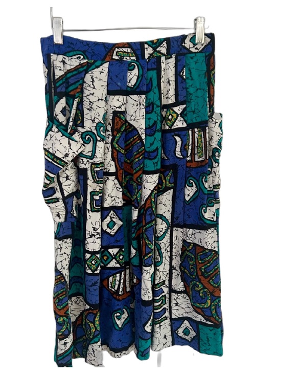 louben Dresses & Skirts - Vintage Louben 90s Abstract Pleated Midi Skirt Made in Canada